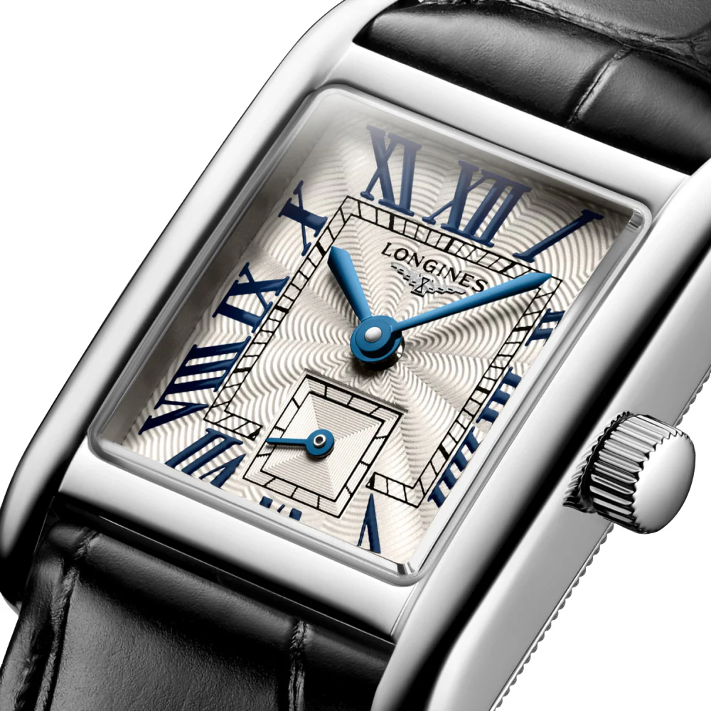 Mini Dolcevita 29mm - Silver "Fliniqué" on Leather Strap - Image 3