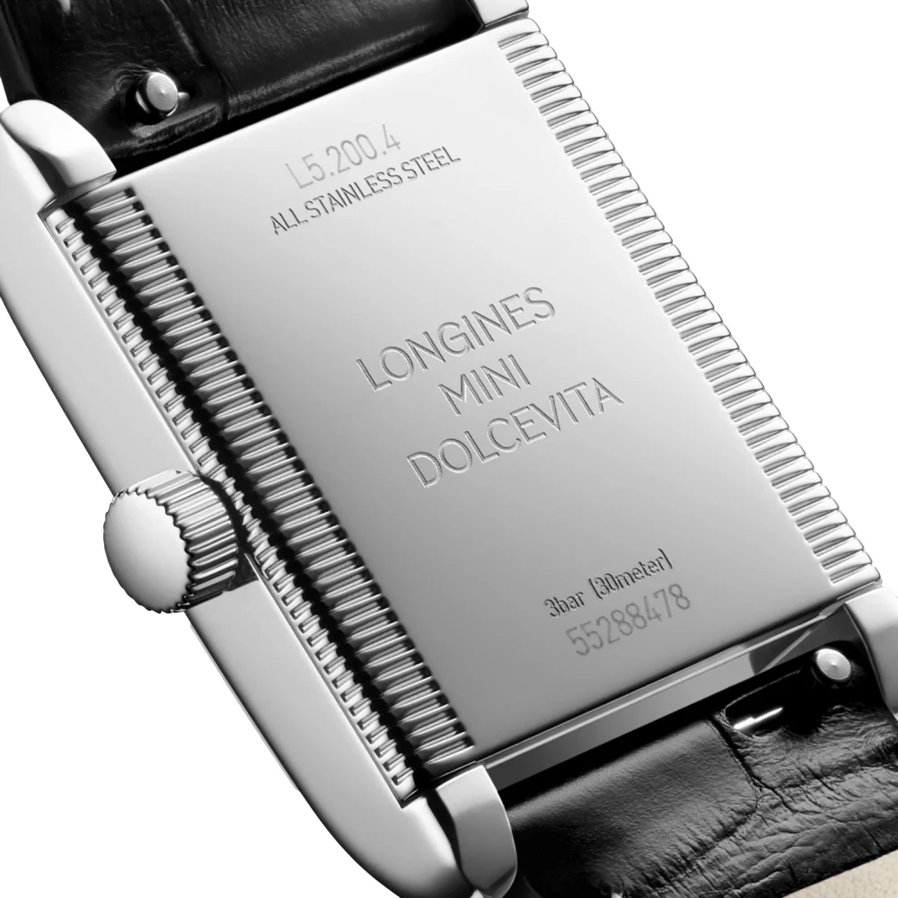 Mini Dolcevita 29mm - Silver "Fliniqué" on Leather Strap - Image 5