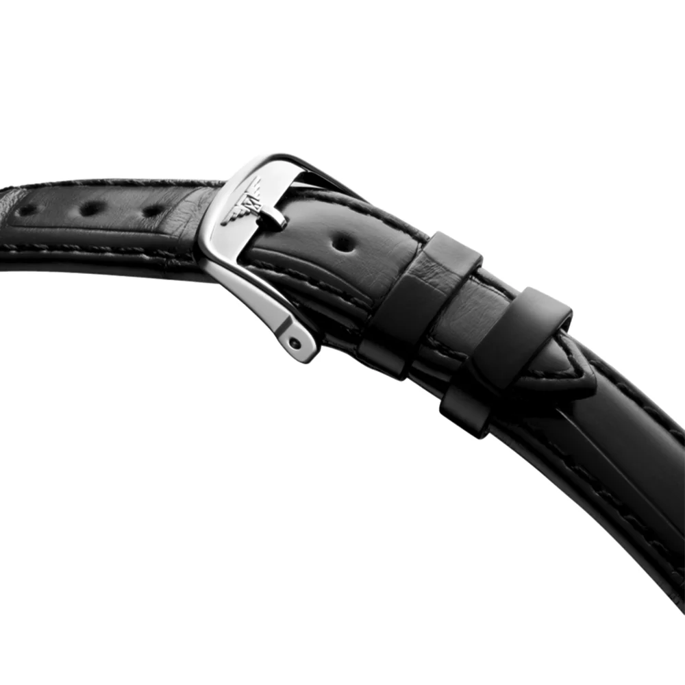 Mini Dolcevita 29mm - Silver "Fliniqué" on Leather Strap - Image 6