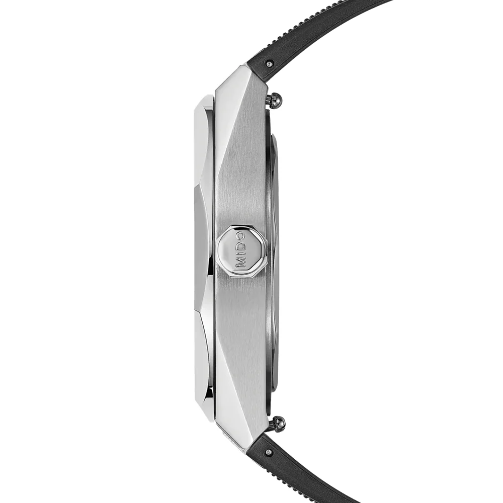 Multifort 8 One Crown 40mm - Black on Rubber Strap - Image 3