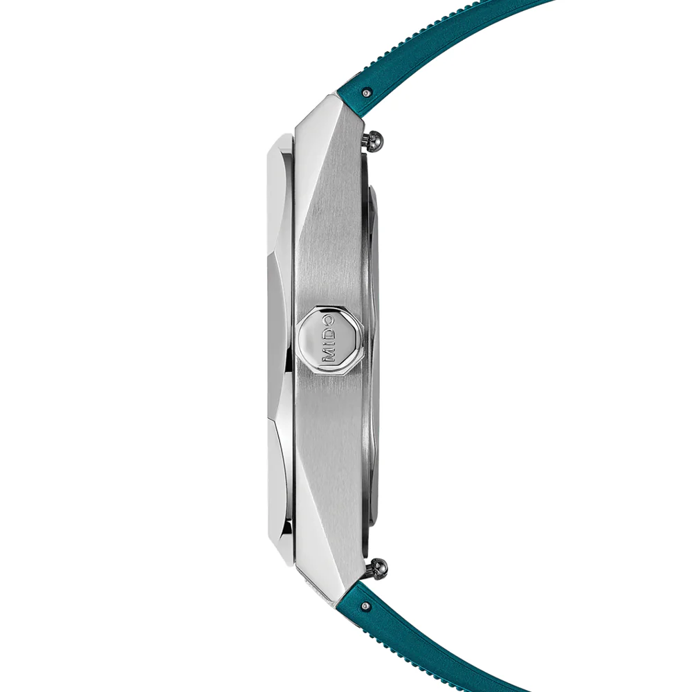 Multifort 8 One Crown 40mm - Green on Rubber Strap - Image 4