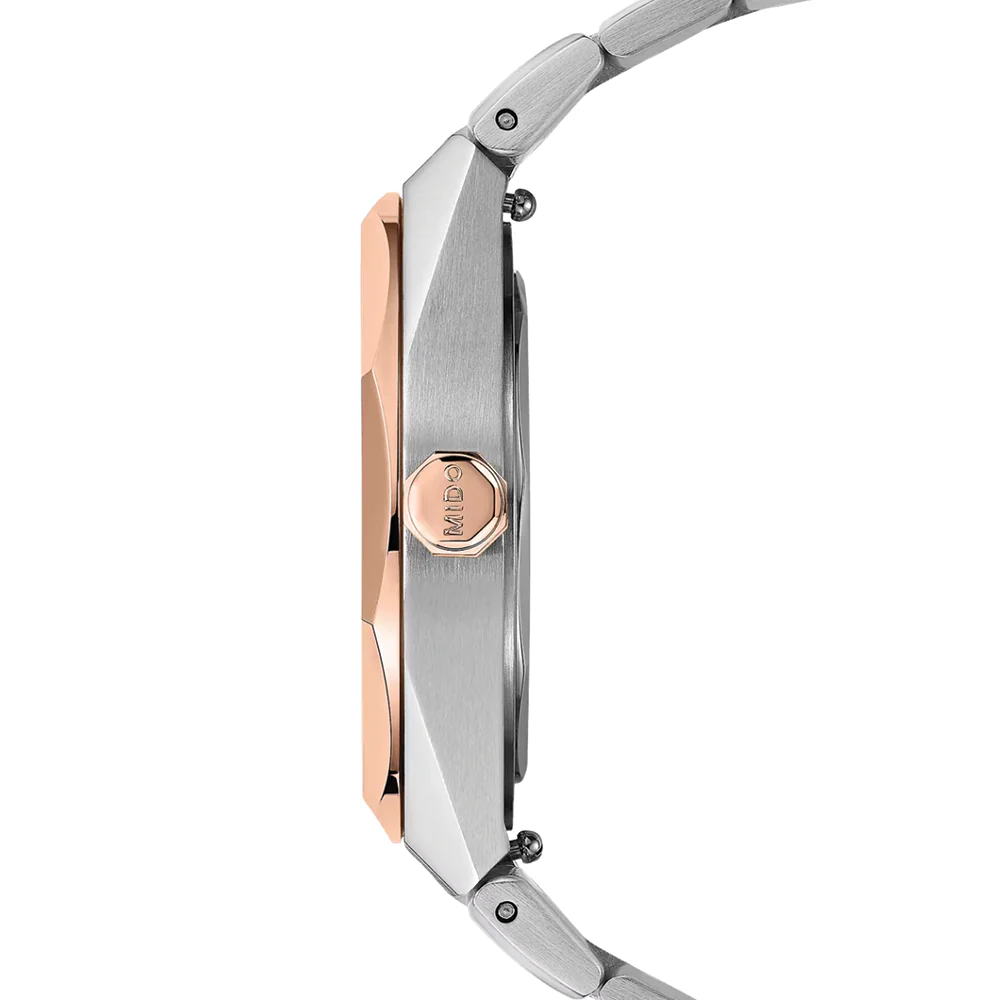 Multifort 8 One Crown Rose Gold PVD Two-Tone 40mm - Black on Bracelet - Image 6