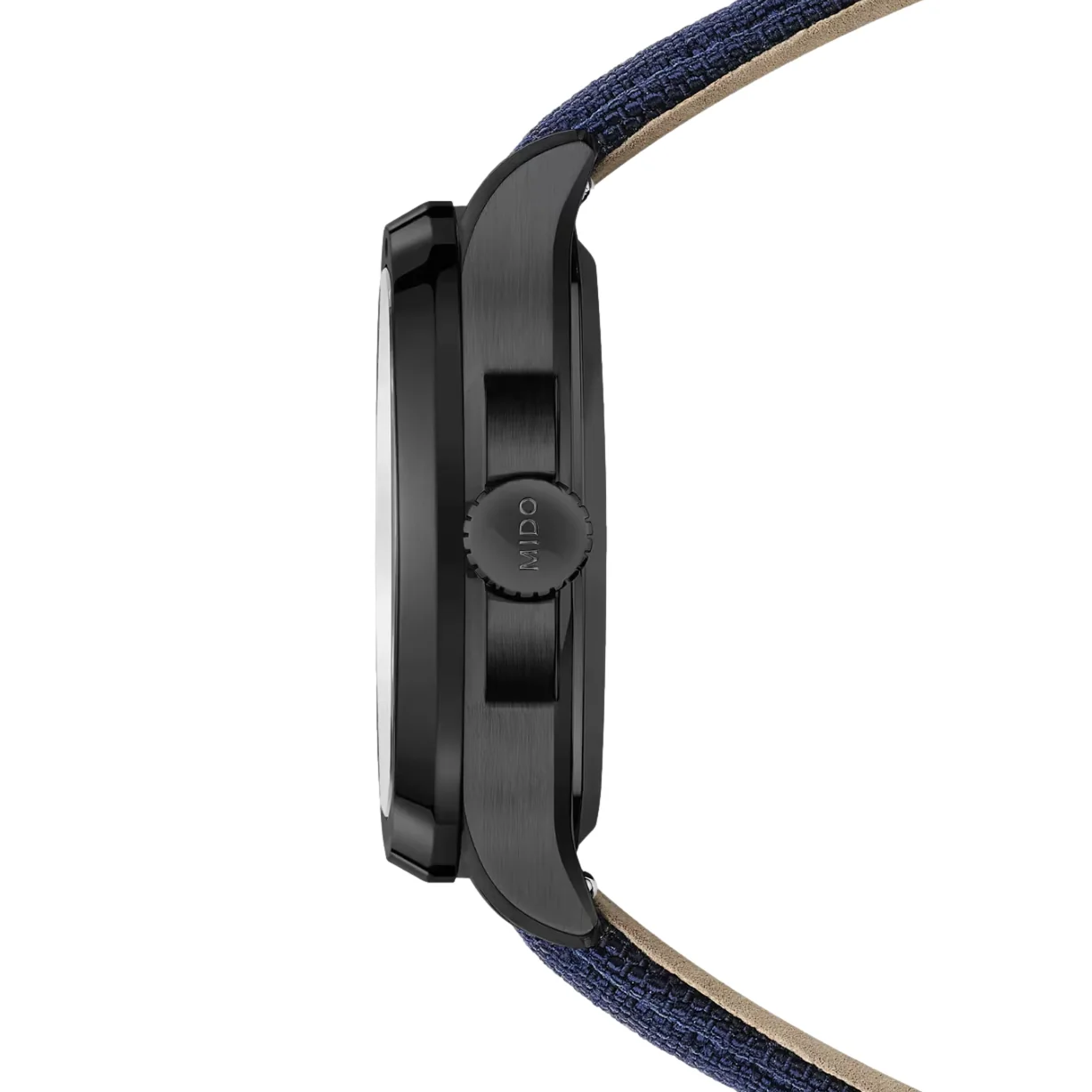 Multifort TV Big Date Black PVD Automatic 40mm - Blue on Fabric Strap - Image 6