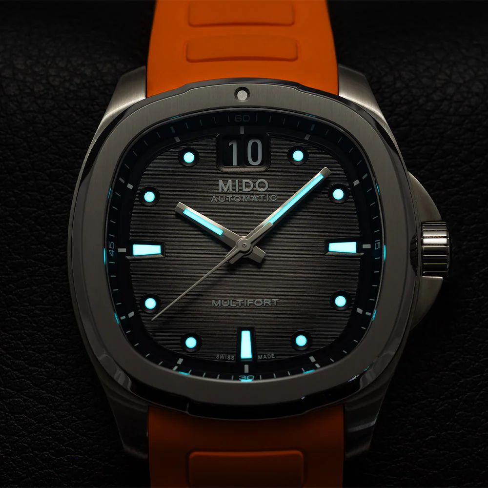 Multifort TV Big Date 40mm - Grey on Strap - Image 6