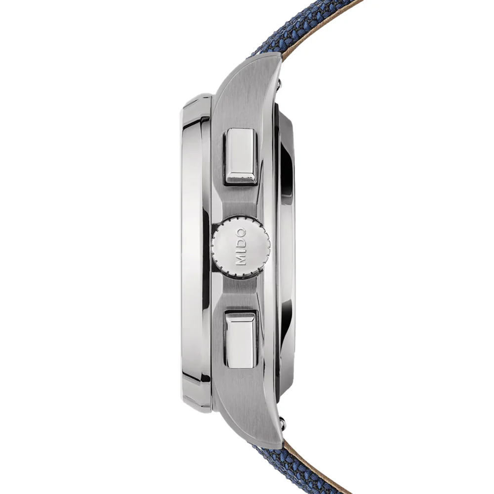 Multifort TV Chronograph Special Edition 42mm - Blue on Bracelet w/ Extra Fabric Strap - Image 4