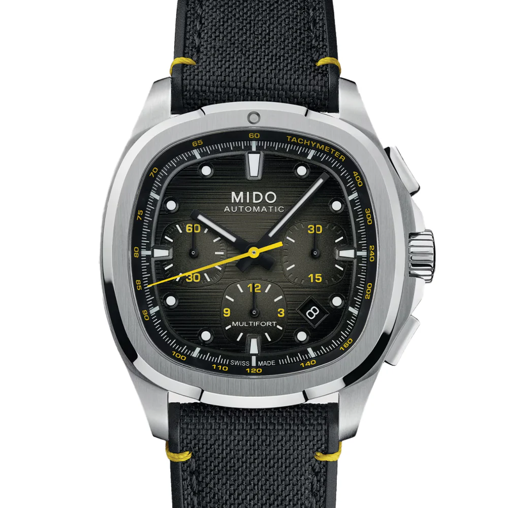 Multifort TV Chronograph Special Edition 42mm - Grey on Bracelet w/ Extra Fabric Strap - Image 2