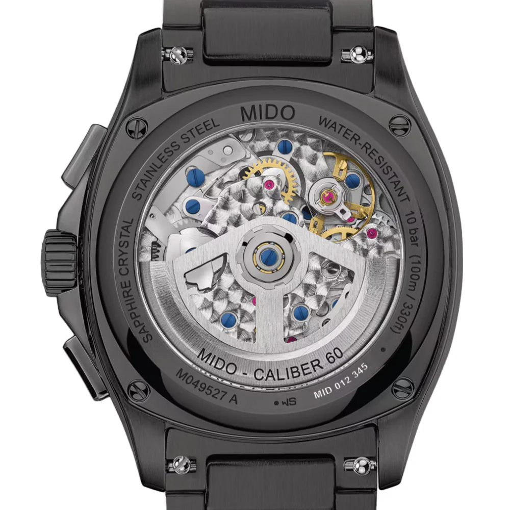 Multifort TV Chronograph Special Edition Black PVD 42mm - Grey on Bracelet w/ Extra Leather Strap - Image 3