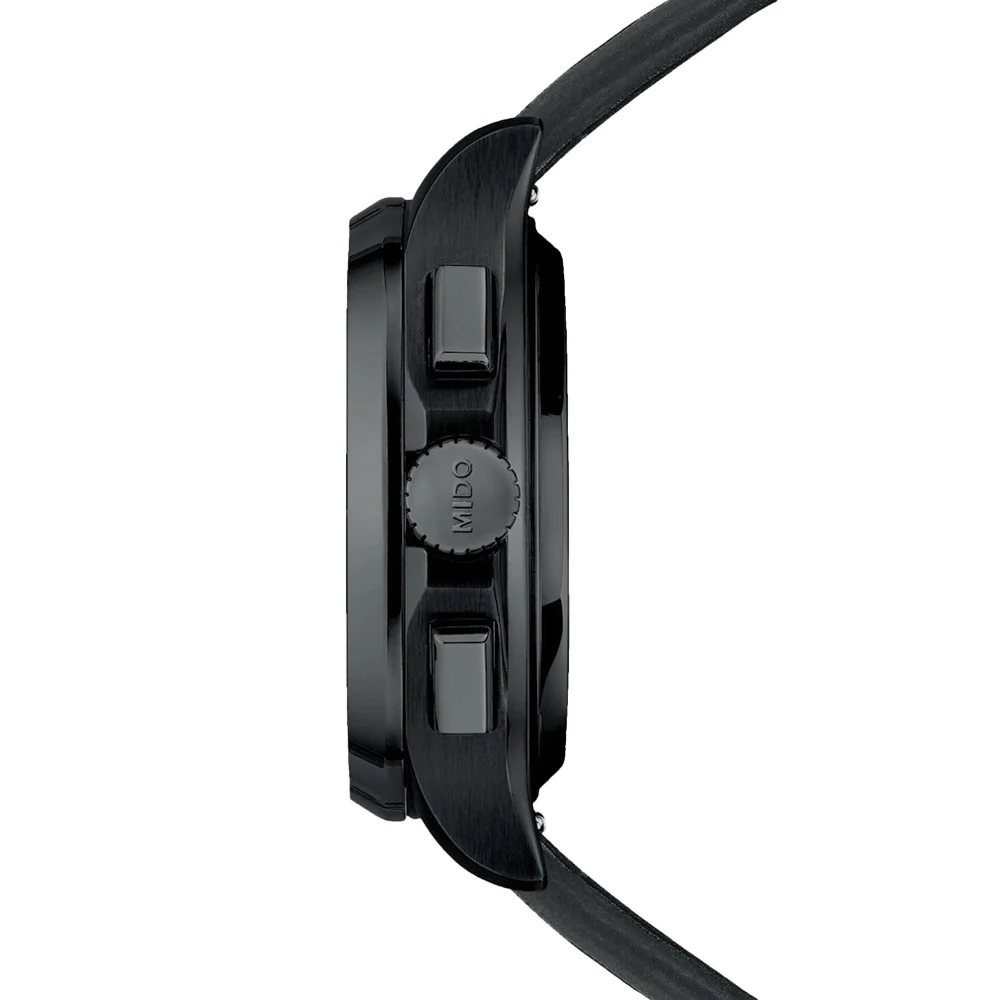 Multifort TV Chronograph Special Edition Black PVD 42mm - Grey on Bracelet w/ Extra Leather Strap - Image 4