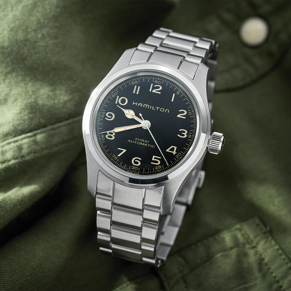 Khaki Field Murph Bundle 42mm - Black on Leather Strap with Extra Bracelet - Image 3