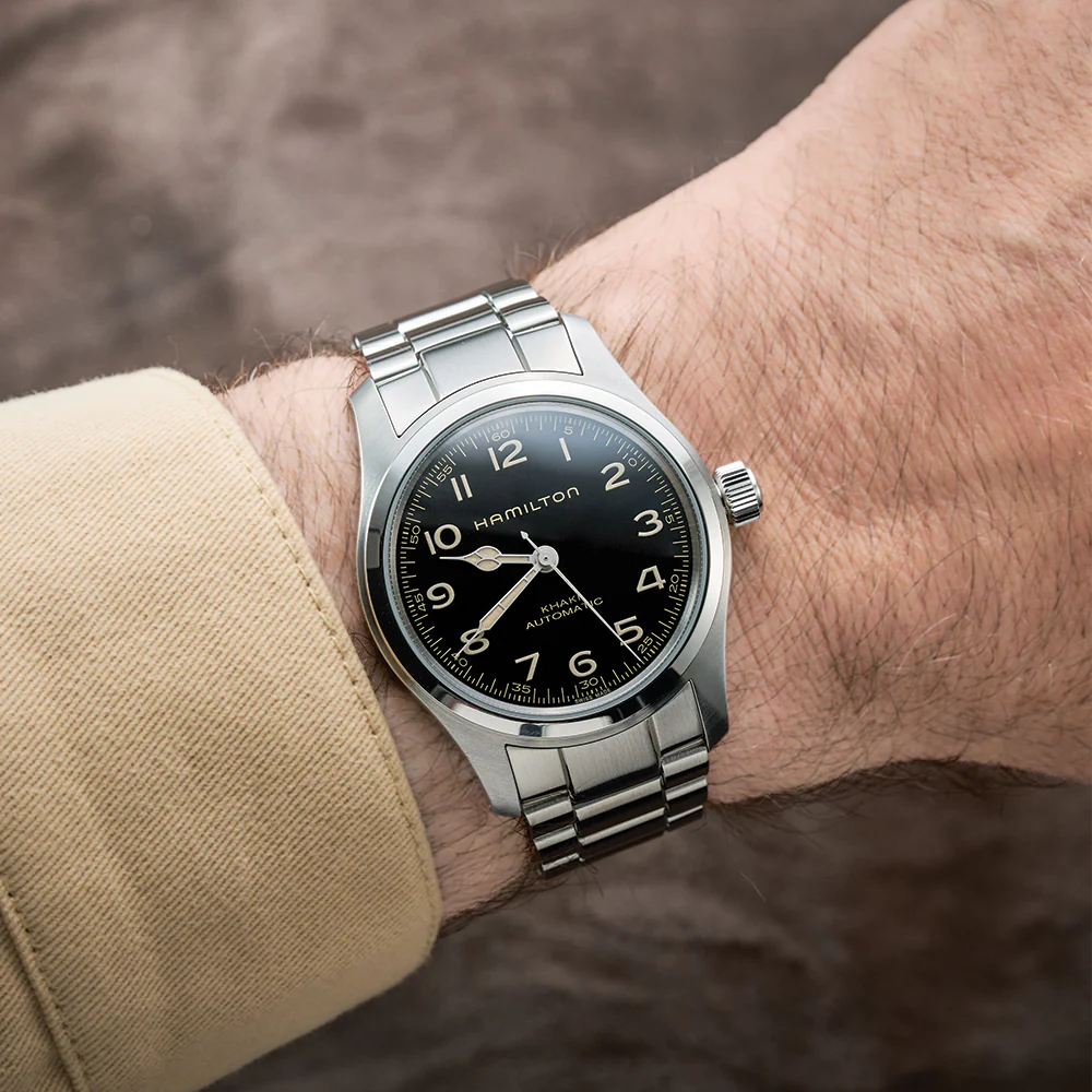 Khaki Field Murph Bundle 42mm - Black on Leather Strap with Extra Bracelet - Image 4