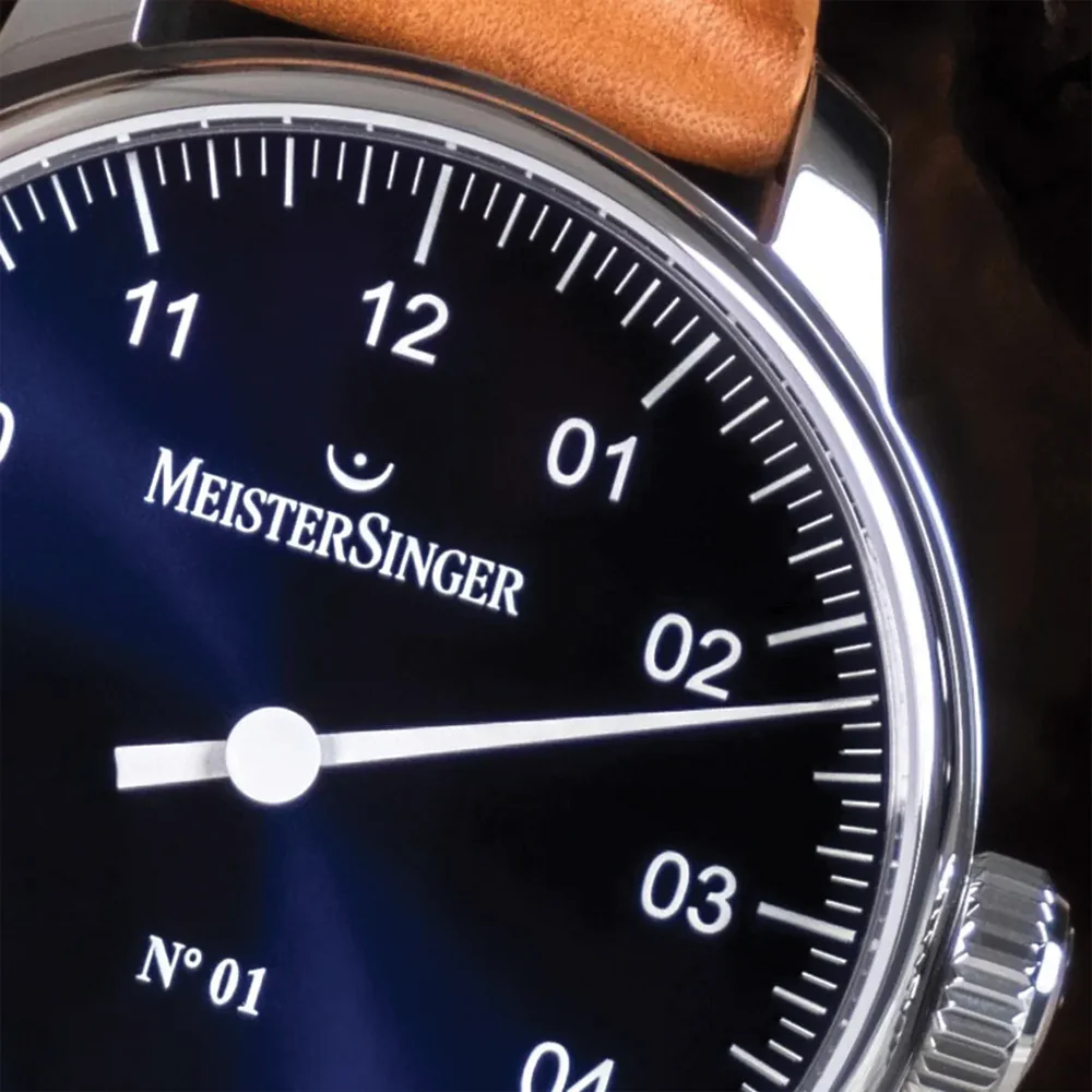 №01 43mm - Blue on Leather Strap - Image 3