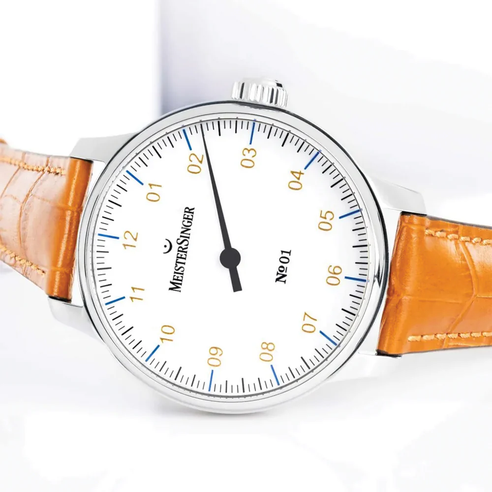 №01 43mm - White on Leather Strap - Image 2