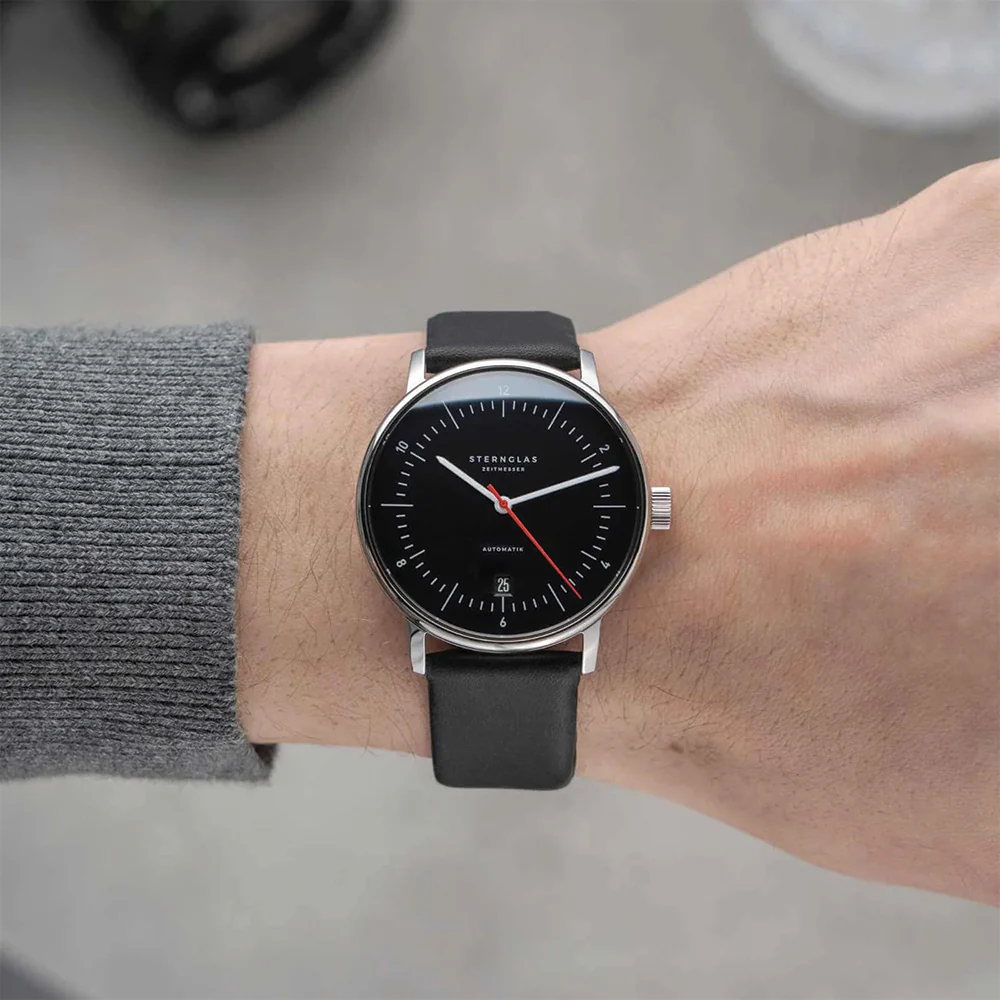 Naos Automatic 38mm - Black on Leather Strap - Image 3