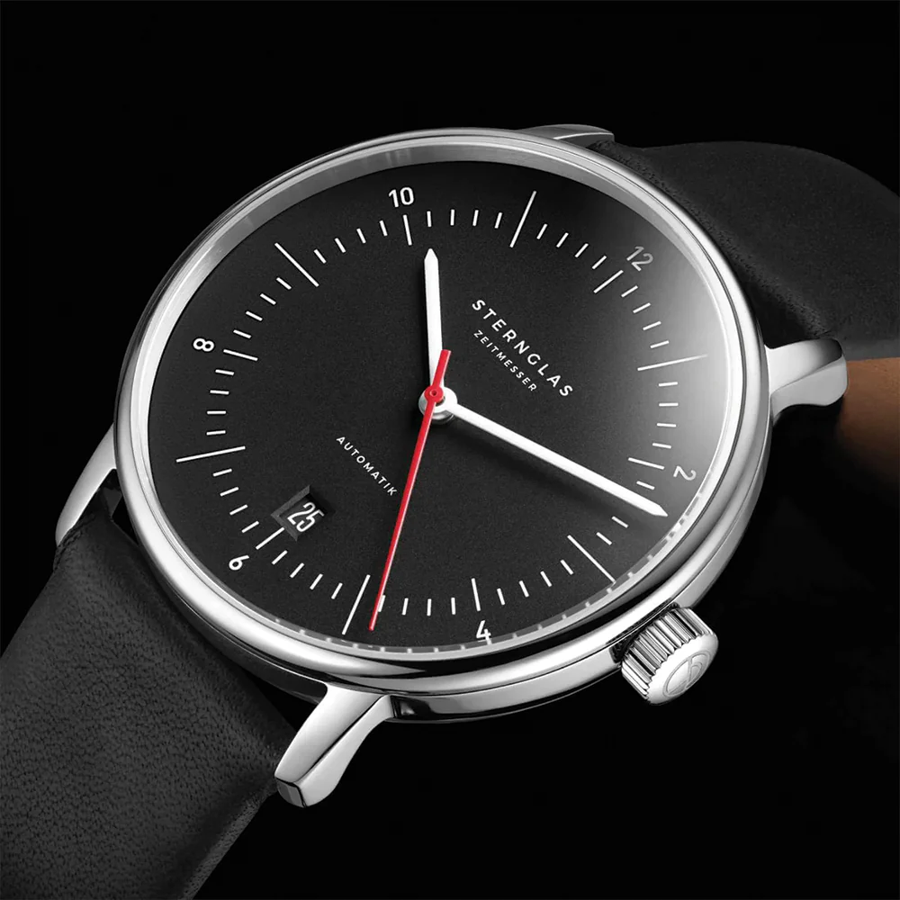 Naos Automatic 38mm - Black on Leather Strap - Image 4