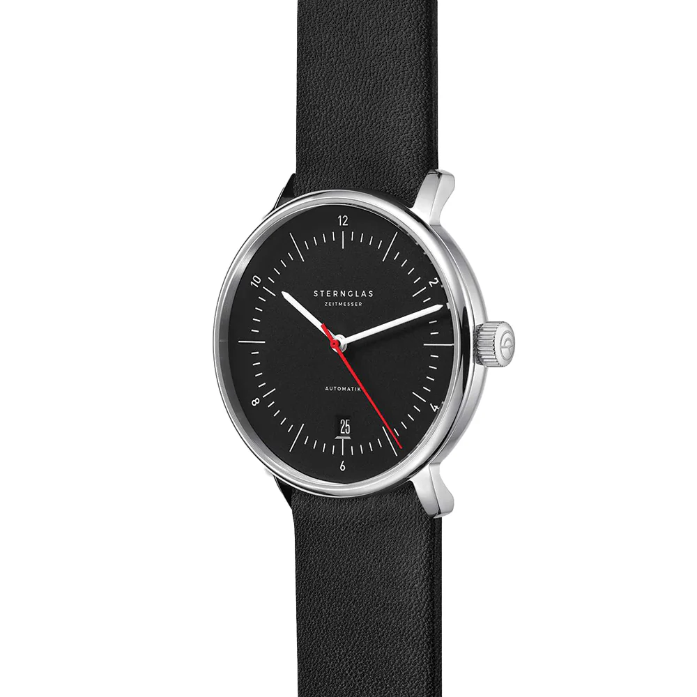 Naos Automatic 38mm - Black on Leather Strap - Image 5