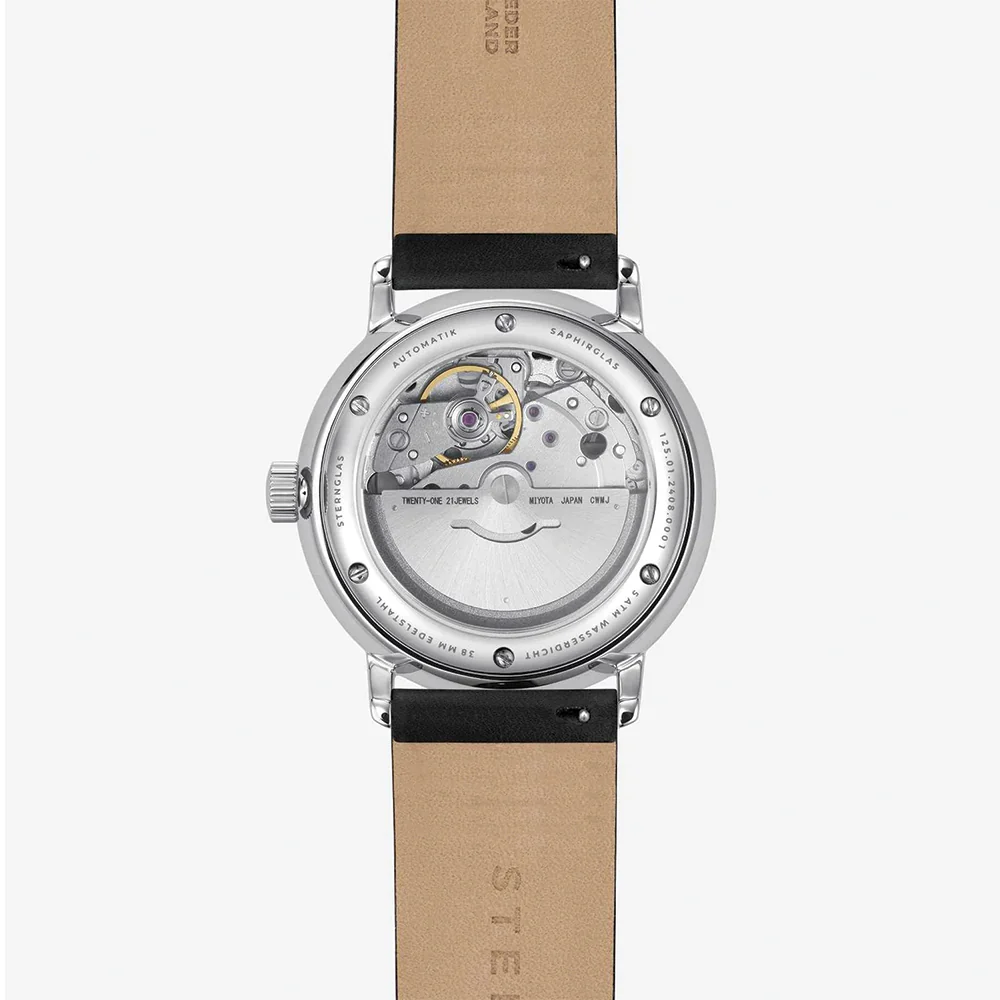 Naos Automatic 38mm - Black on Leather Strap - Image 7