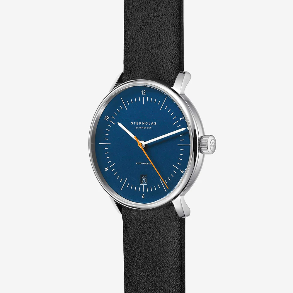 Naos Automatic 38mm - Blue on Leather Strap - Image 4