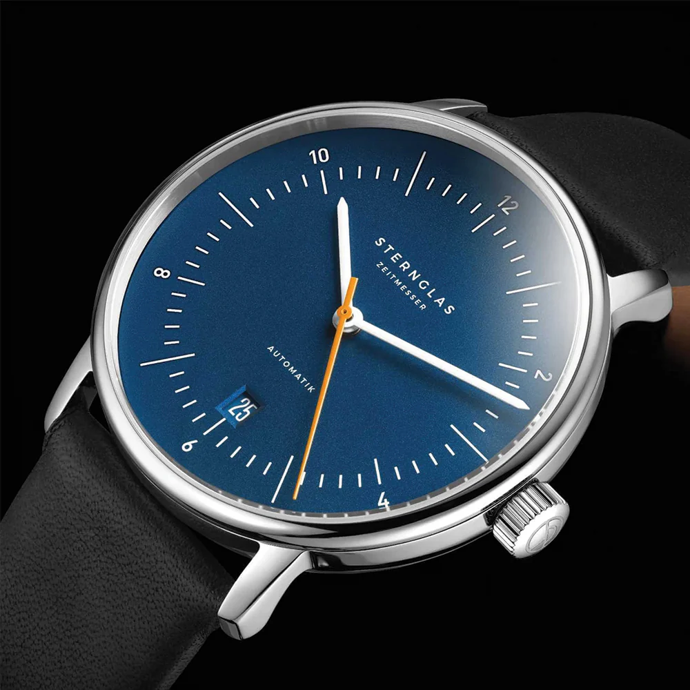 Naos Automatic 38mm - Blue on Leather Strap - Image 5