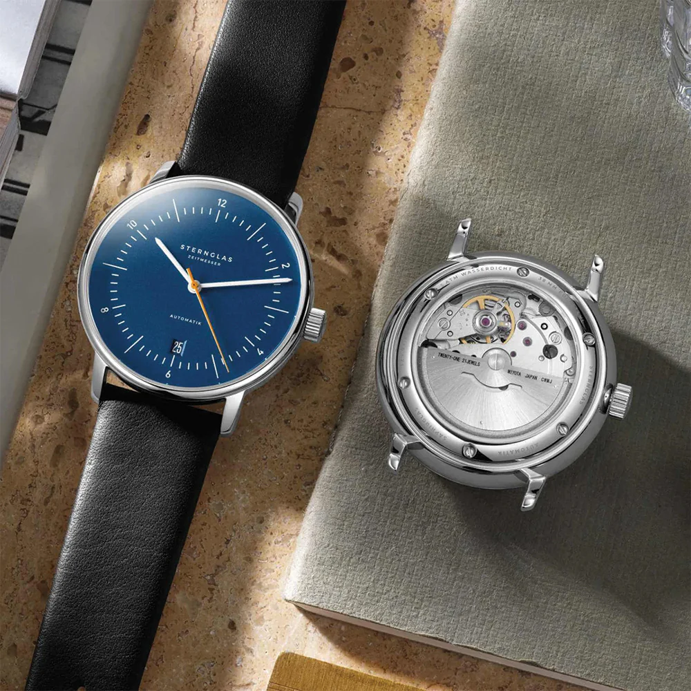 Naos Automatic 38mm - Blue on Leather Strap - Image 6