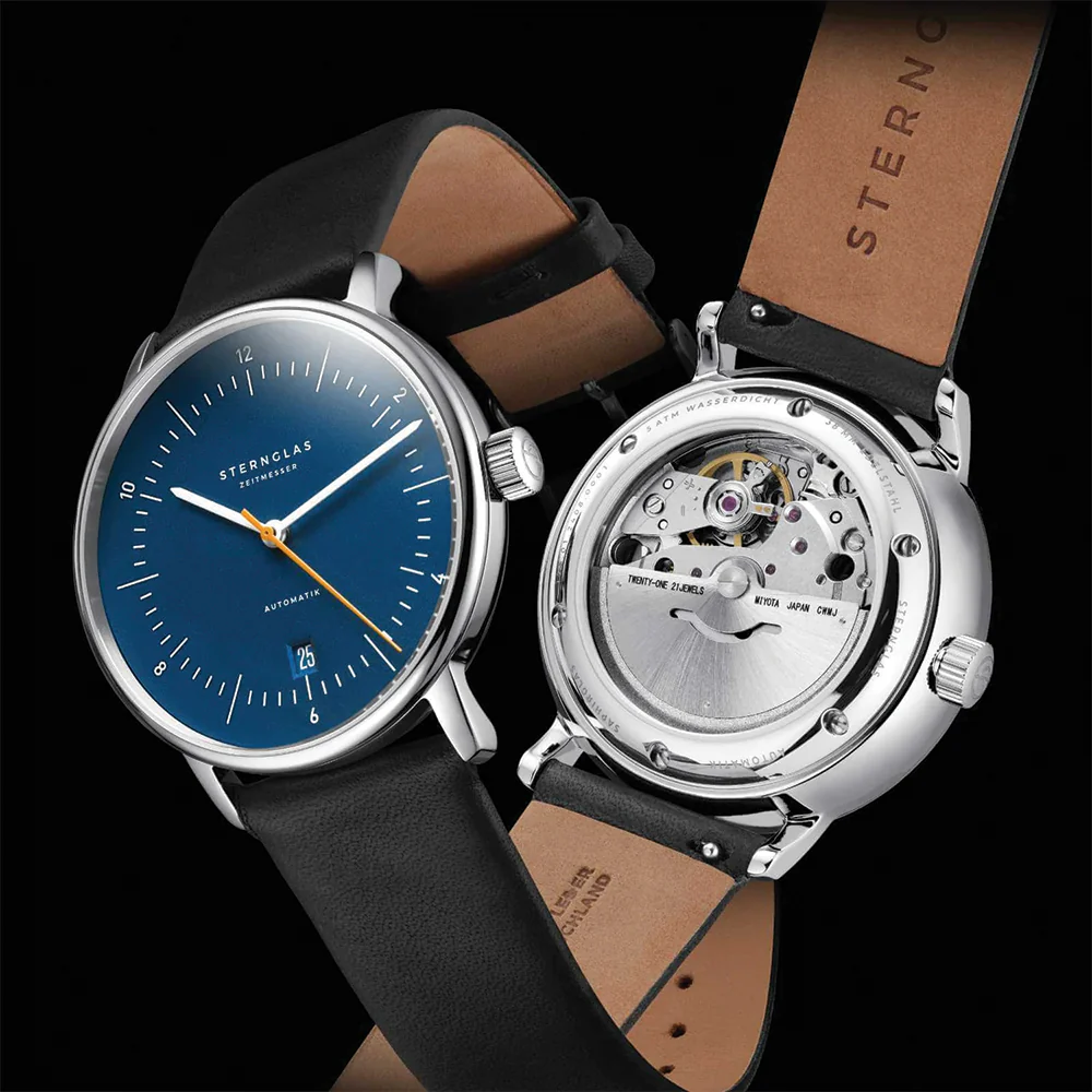 Naos Automatic 38mm - Blue on Leather Strap - Image 7