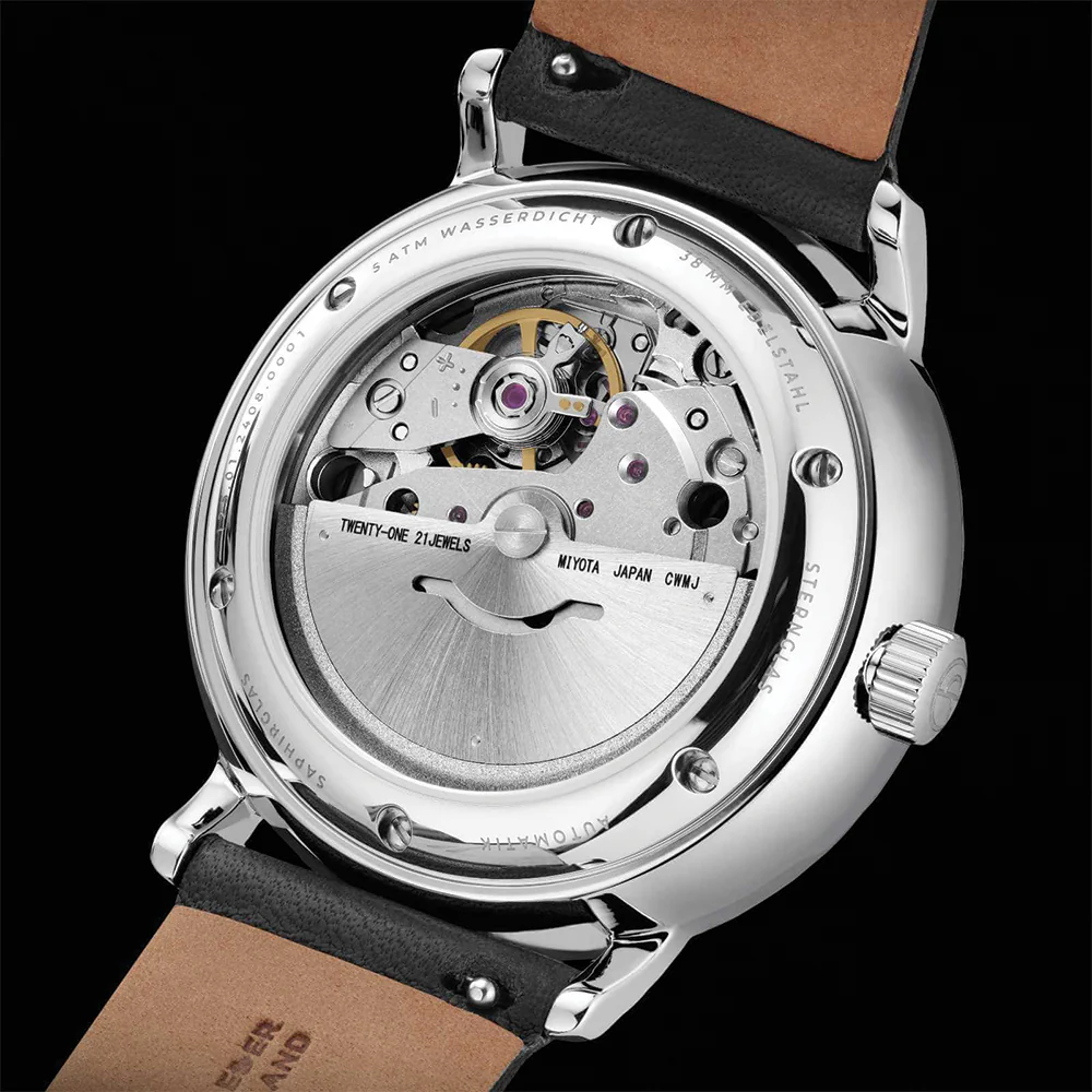 Naos Automatic 38mm - Blue on Leather Strap - Image 9