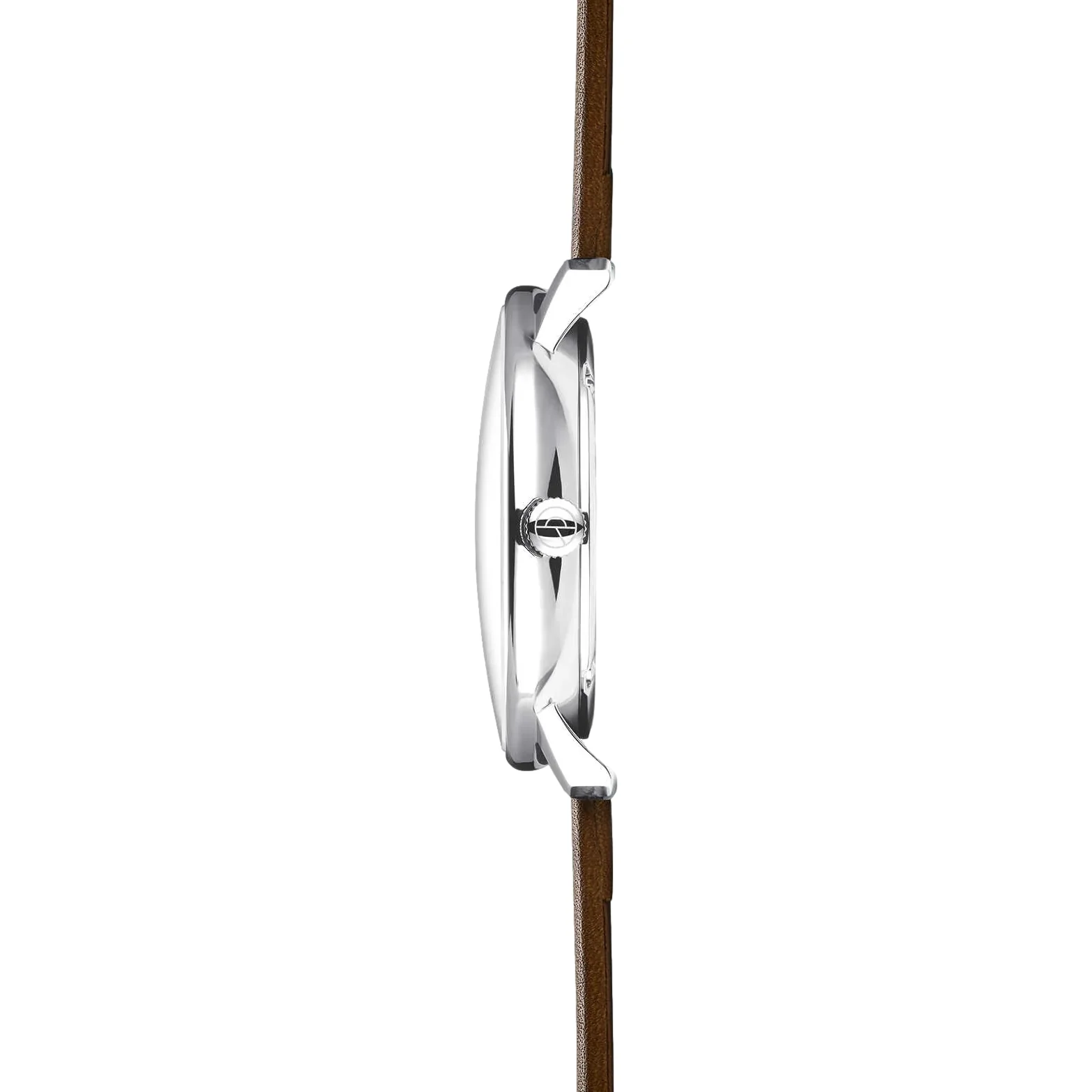 Naos Quartz 38mm - White on Dark Brown Leather Strap - Image 7