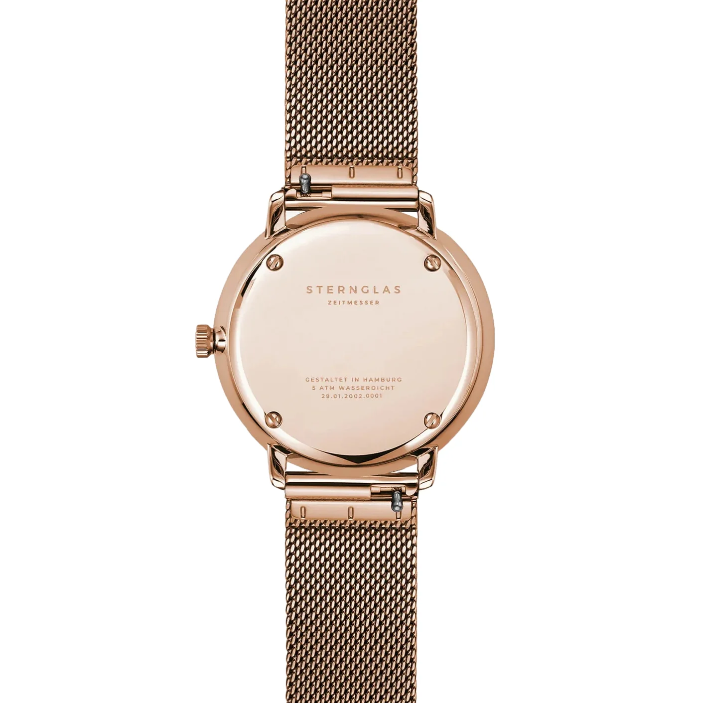 Naos XS Quartz Rose Gold PVD 33mm - White on Bracelet - Image 6