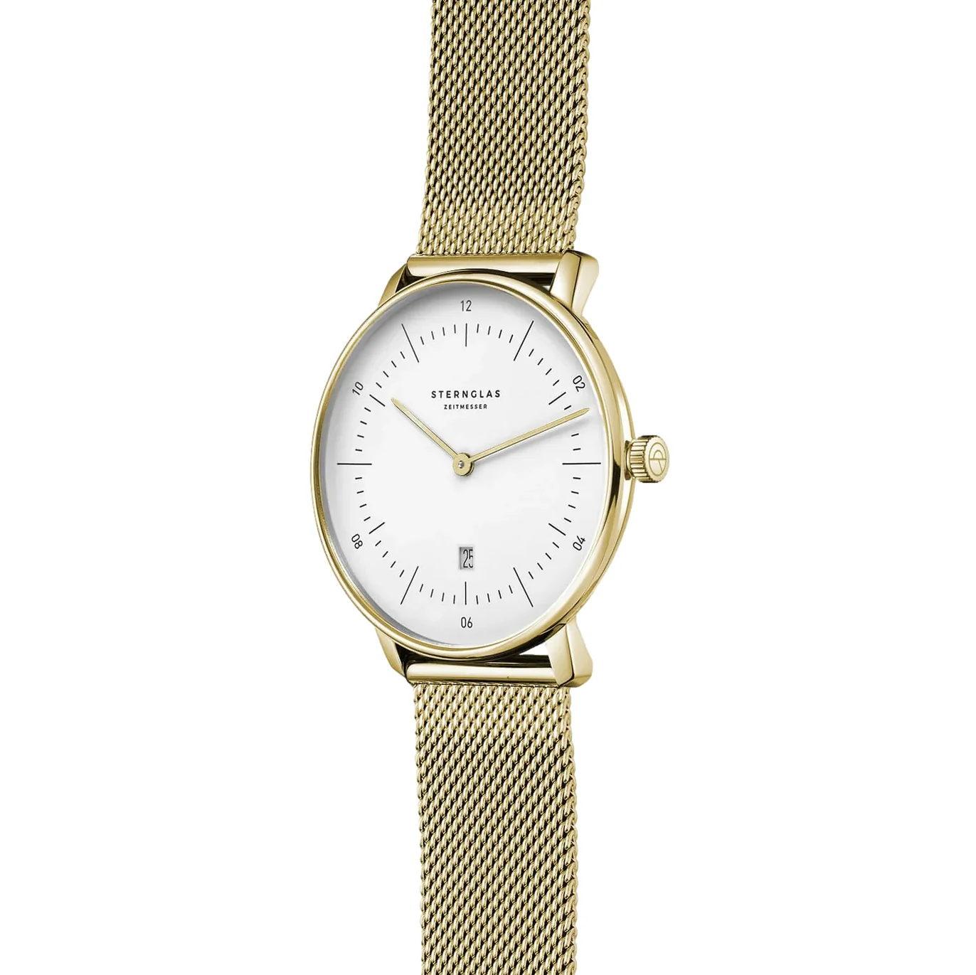 Naos XS Quartz Gold PVD 33mm - White on Bracelet - Image 4