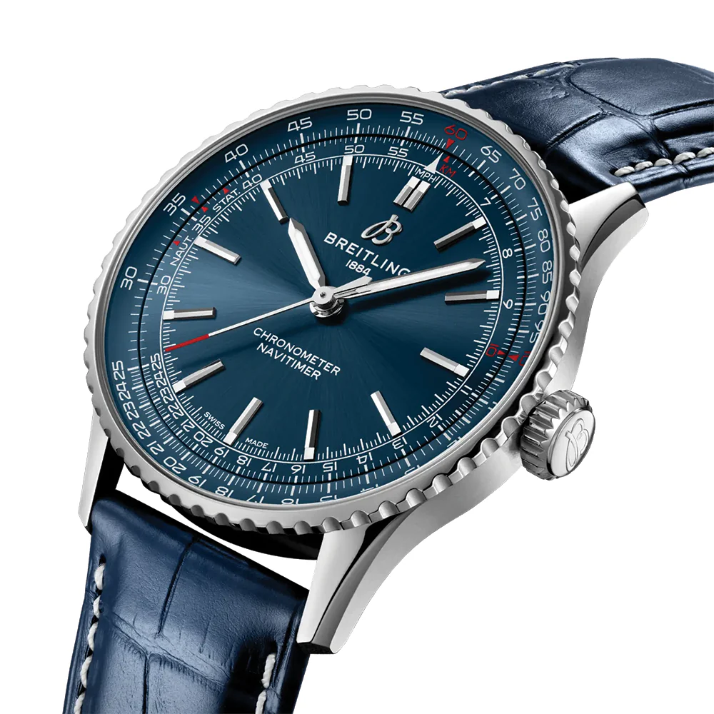 Navitimer Automatic 41mm - Blue on Leather Strap - Image 2