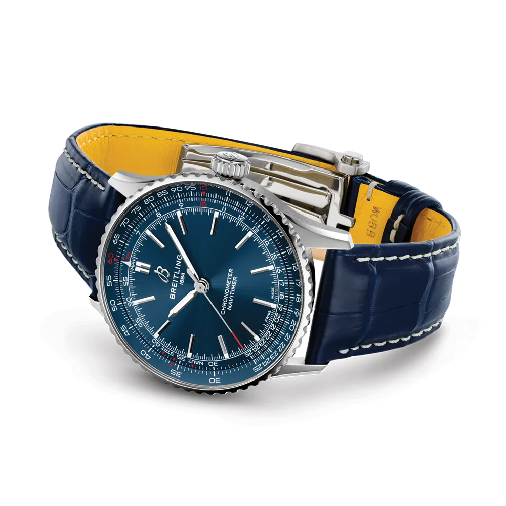 Navitimer Automatic 41mm - Blue on Leather Strap - Image 3