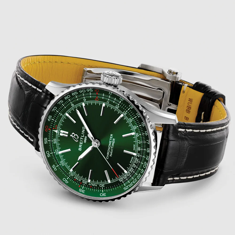 Navitimer Automatic 41mm - Green on Leather Strap - Image 3