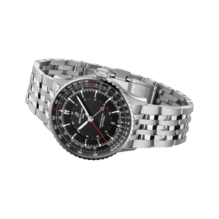 Navitimer Automatic GMT 41mm - Black on Bracelet - Image 3