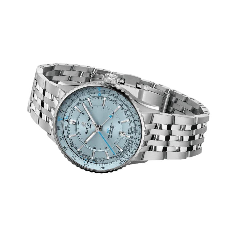 Navitimer Automatic GMT 41mm - Light Blue on Bracelet - Image 3