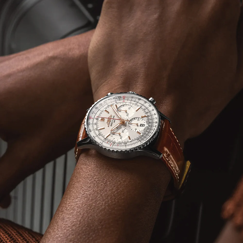 Navitimer B01 Chronograph 41mm - Cream on Leather Strap - Image 3