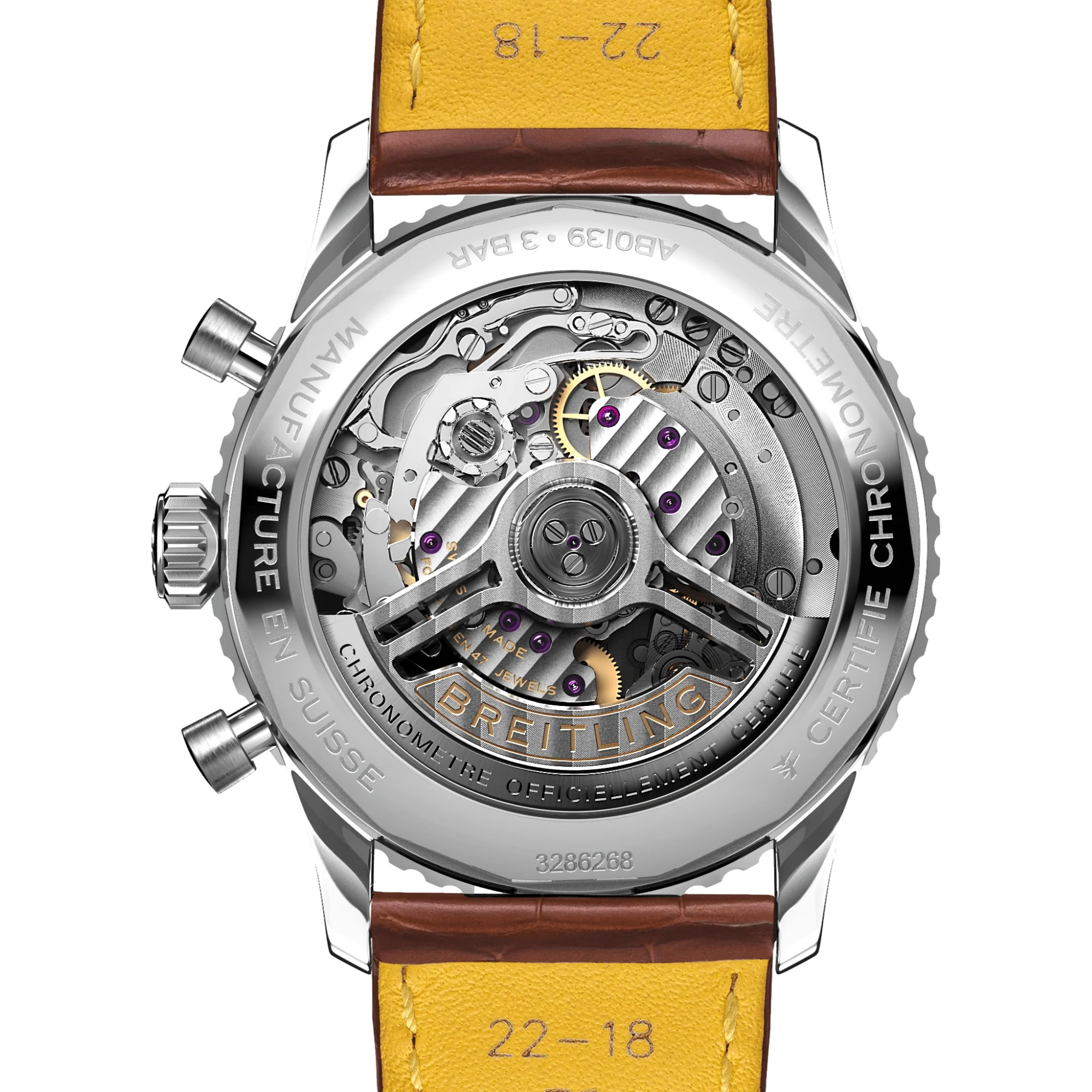 Navitimer B01 Chronograph 41mm - Cream on Leather Strap - Image 7