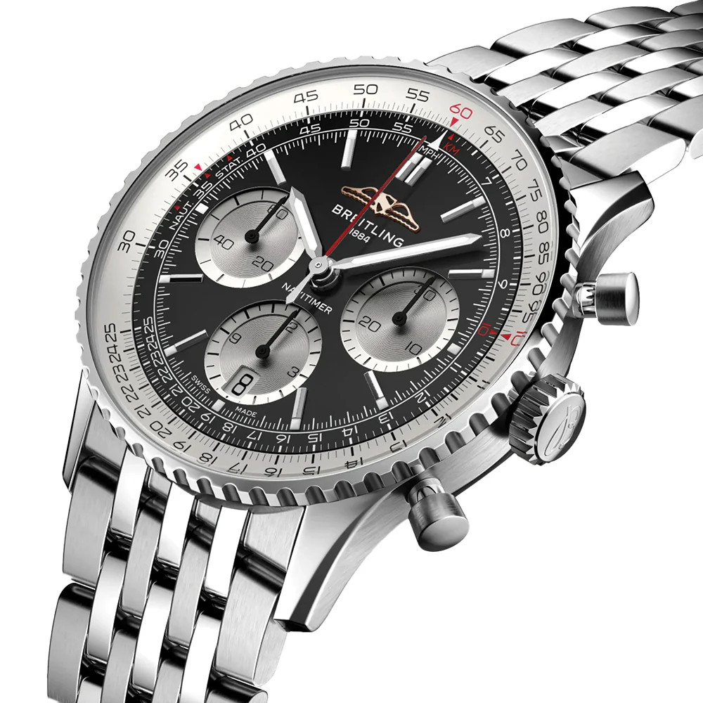 Navitimer B01 Chronograph 41mm - Black on Bracelet - Image 2