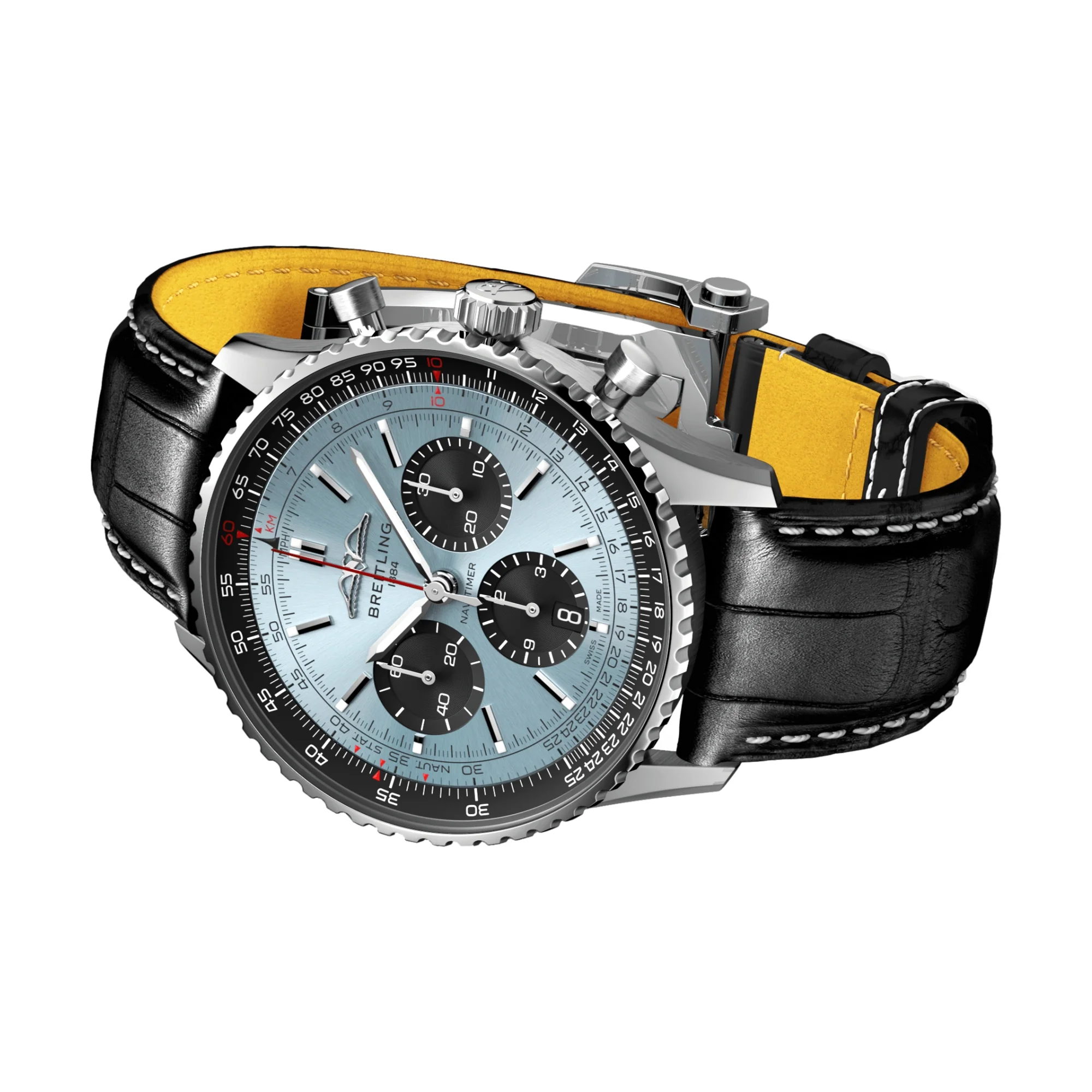 Navitimer B01 Chronograph 43mm - Ice Blue on Leather Strap - Image 3
