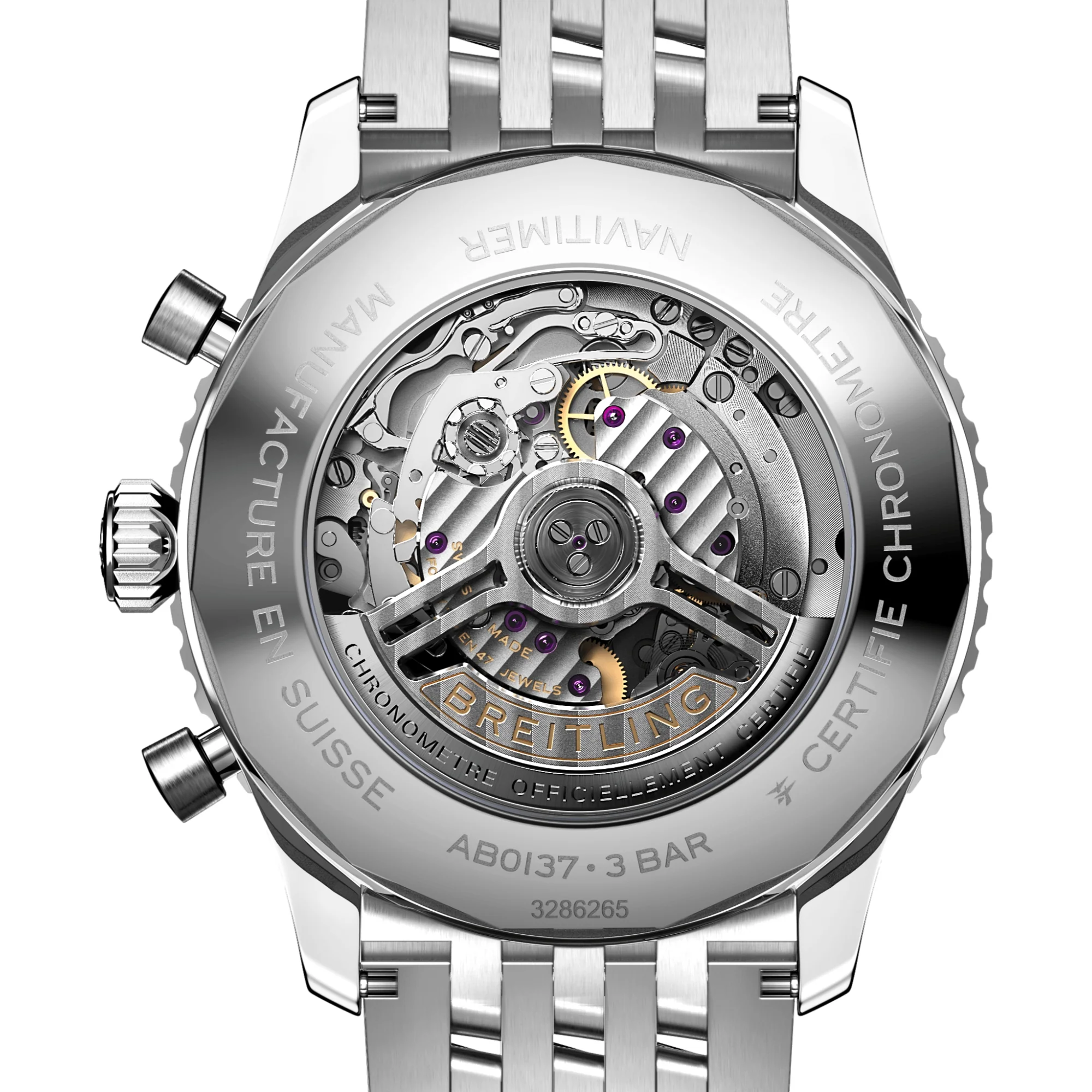 Navitimer B01 Chronograph 46mm - Blue on Bracelet - Image 4