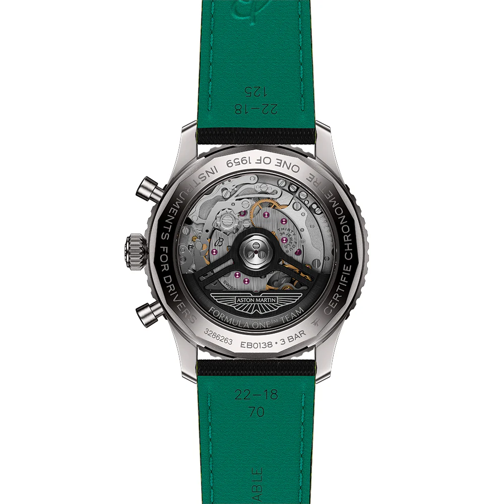 Navitimer B01 Chronograph Aston Martin Aramco Formula One™ Team Limited Edition 43mm - Black on Leather Strap - Image 5
