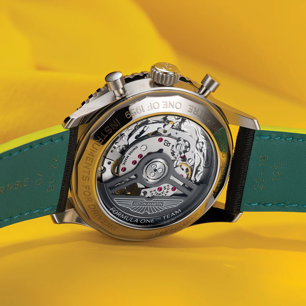 Navitimer B01 Chronograph Aston Martin Aramco Formula One™ Team Limited Edition 43mm - Black on Leather Strap - Image 6