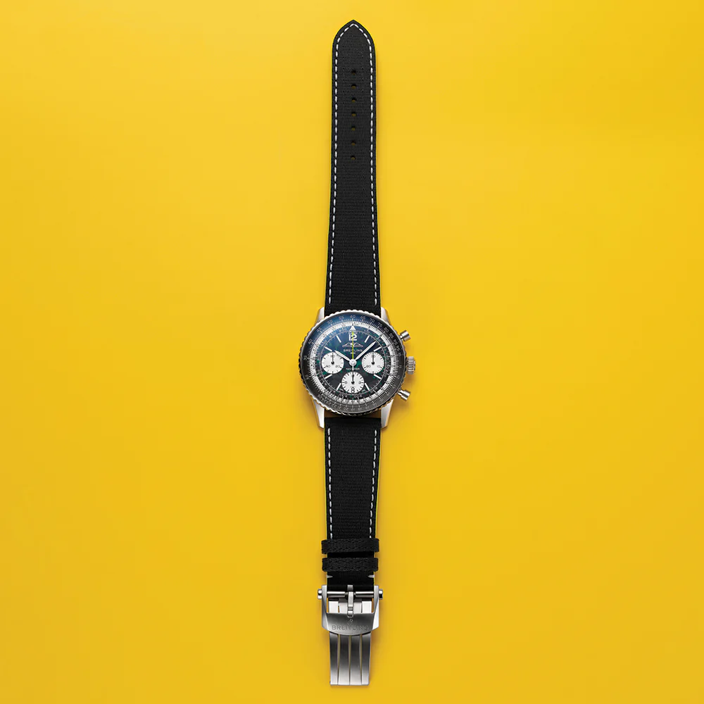 Navitimer B01 Chronograph Aston Martin Aramco Formula One™ Team Limited Edition 43mm - Black on Leather Strap - Image 7