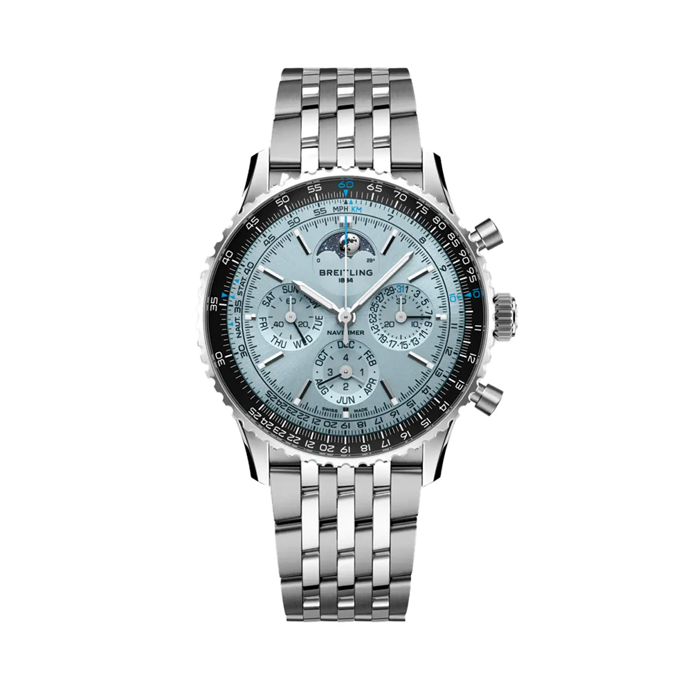 Navitimer B19 Chronograph Perpetual Calendar 43mm - Blue on Bracelet