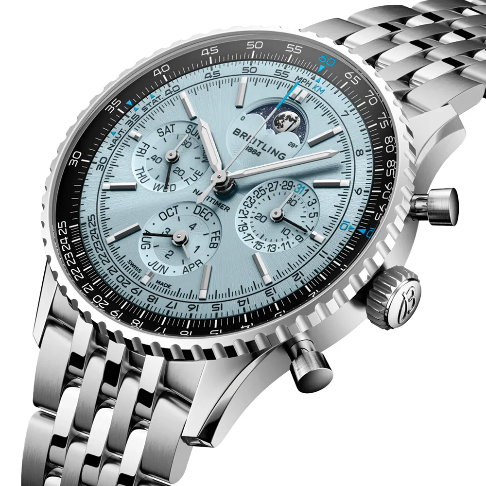 Navitimer B19 Chronograph Perpetual Calendar 43mm - Blue on Bracelet - Image 2