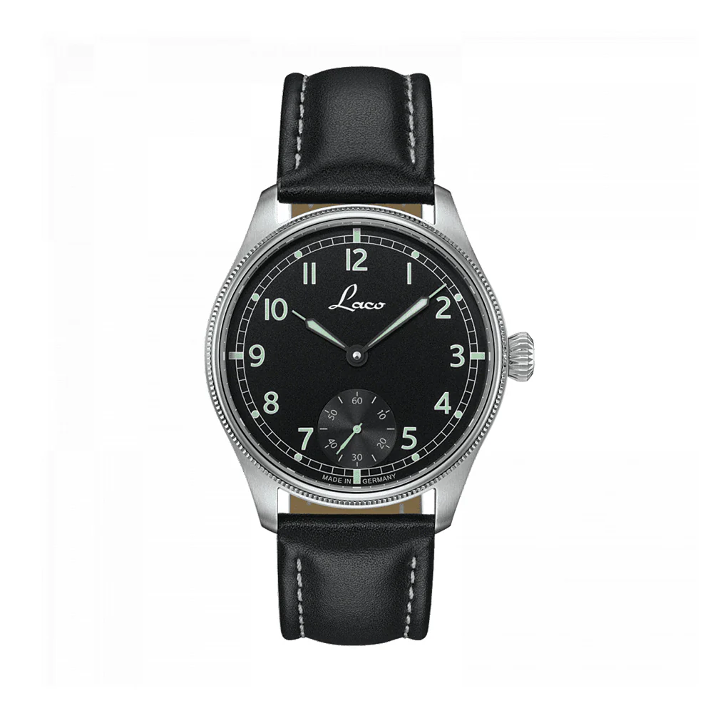 Navy Bremerhaven Handwinding 42.5mm - Black on Leather Strap