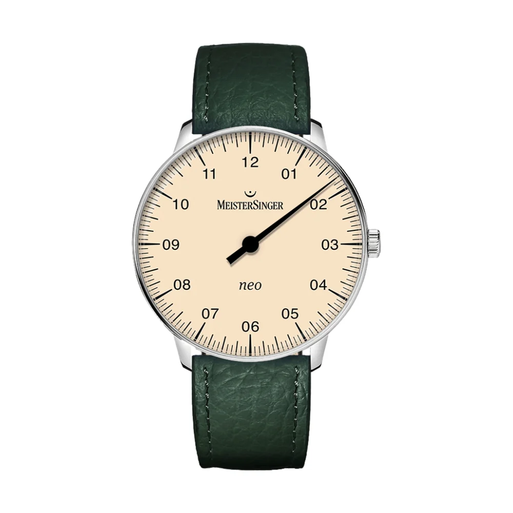 Neo Sapphire 36mm - Ivory on Leather Strap