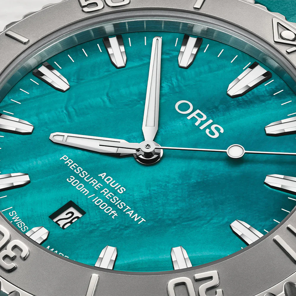 New York Harbor Limited Edition II 43.5mm - Aqua Green Mother of Pearl on Rubber Strap and Bracelet - Image 5