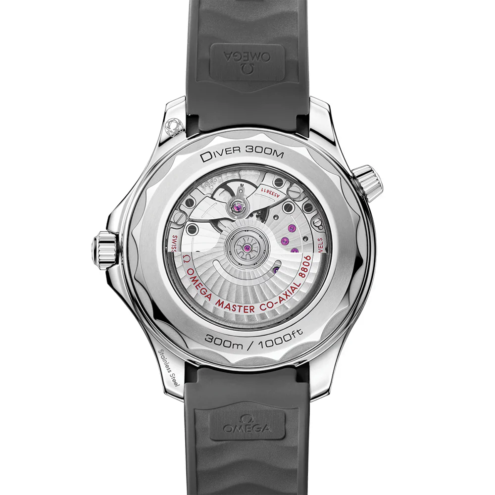 Seamaster Diver 300M Titanium Bezel 42mm - Grey on Rubber Strap - Image 5