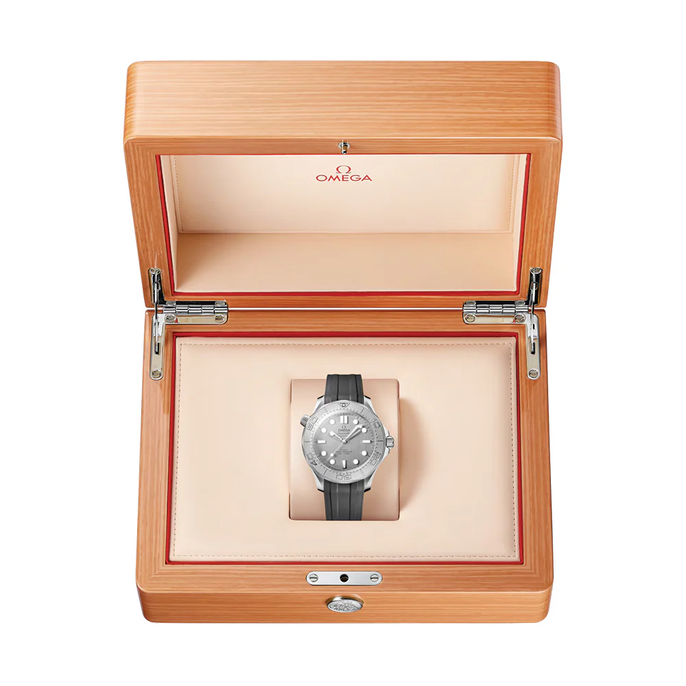 Seamaster Diver 300M Titanium Bezel 42mm - Grey on Rubber Strap - Image 7