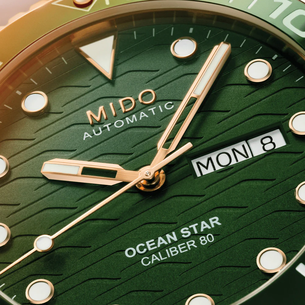 Ocean Star 200C 42.5mm - Green on Leather Strap - Image 5
