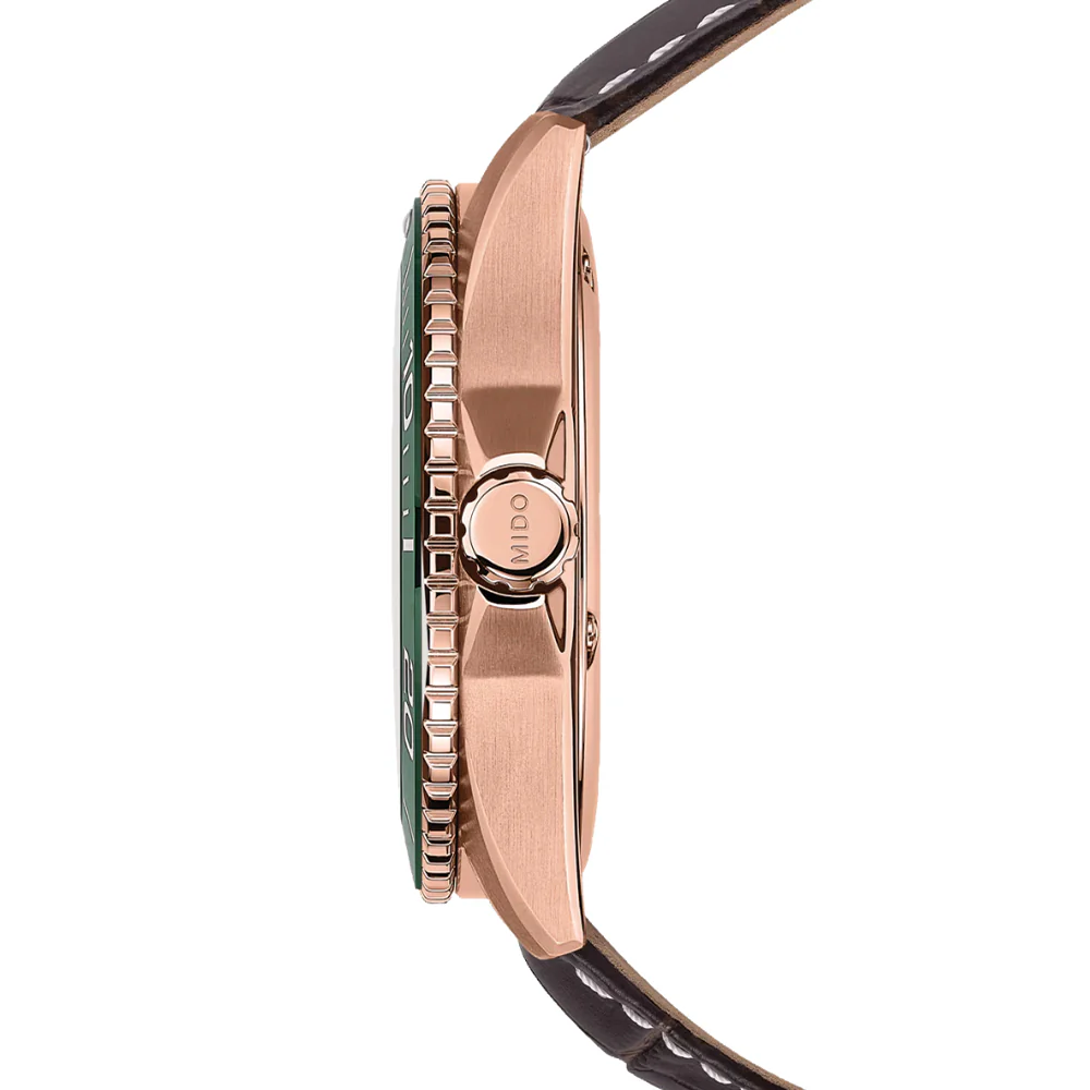 Ocean Star 200C 42.5mm - Green on Leather Strap - Image 7